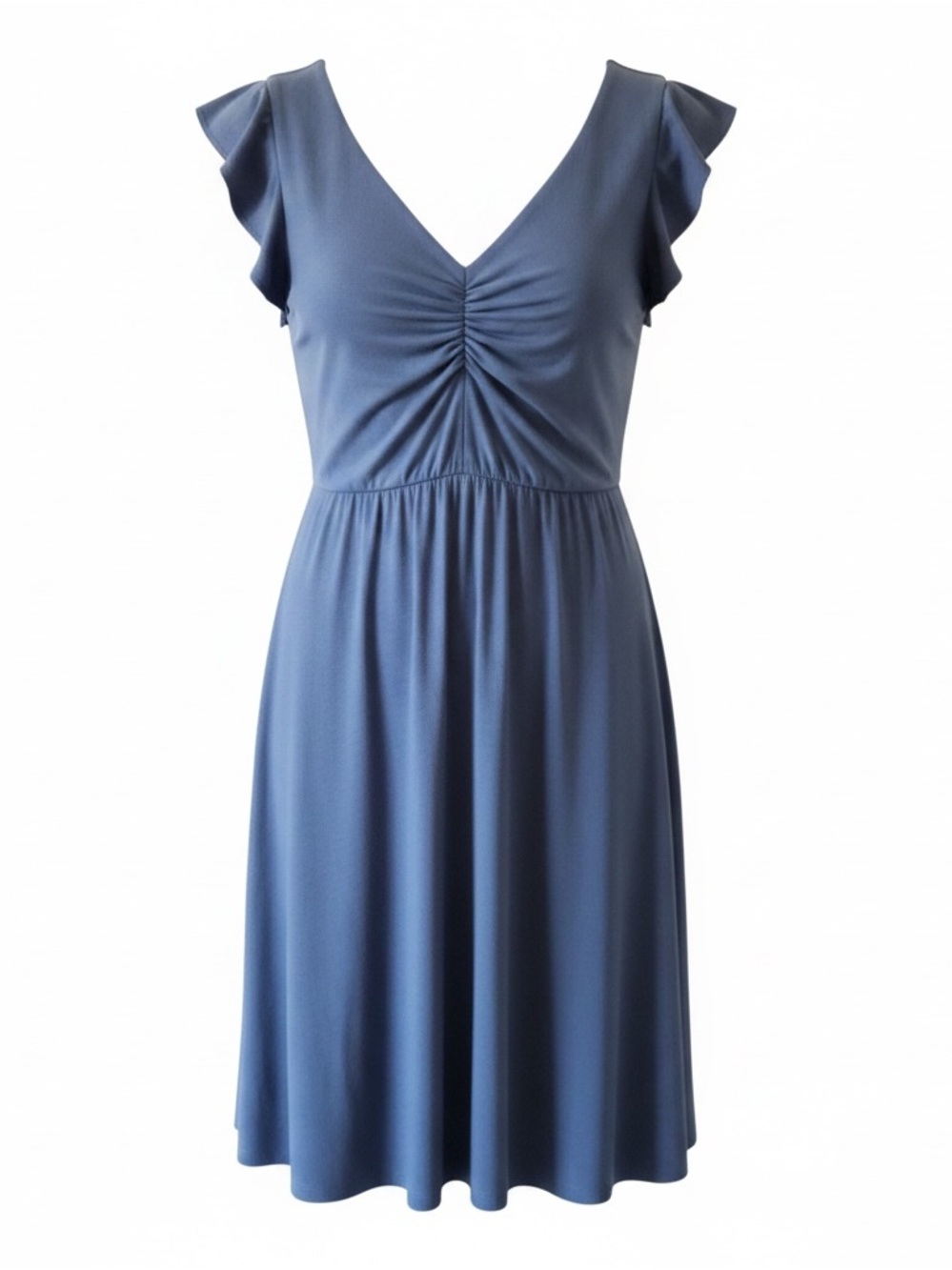 Lily White Blue Fit & Flare Tie Back Dress Size XL
